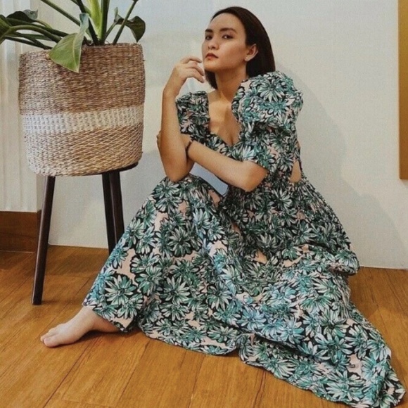 Zara Women Floral Printed Poplin Dress - Picture 2 of 13